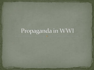 Propaganda in WWI