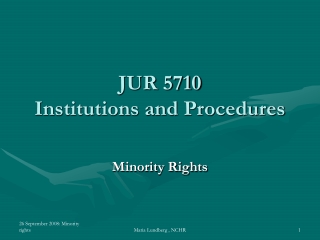 JUR 5710  Institutions and Procedures