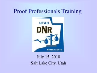 Proof Professionals Training