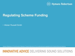 Regulating Scheme Funding