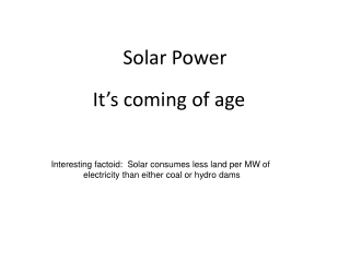 Solar Power