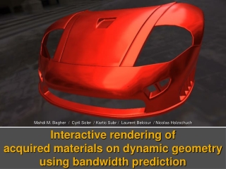 Interactive rendering of  acquired materials on dynamic geometry using bandwidth prediction