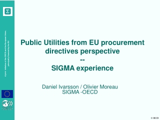 Public Utilities from EU procurement directives perspective -- SIGMA experience