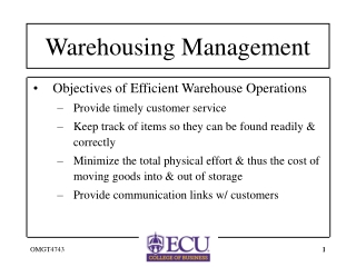 Warehousing Management