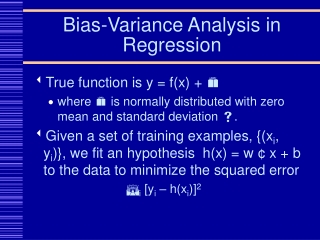 Bias-Variance Analysis in Regression