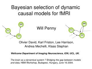 Bayesian selection of dynamic 	causal models for fMRI