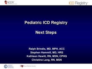 Pediatric ICD Registry Next Steps