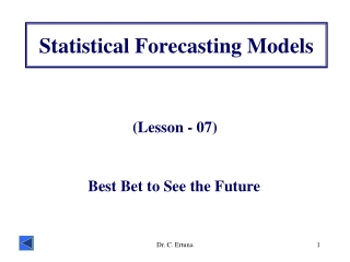 Statistical Forecasting Models