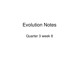 Evolution Notes