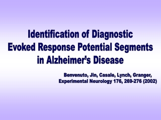 Identification of Diagnostic Evoked Response Potential Segments in Alzheimer’s Disease