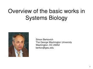 Overview of the basic works in Systems Biology