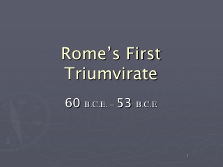 Rome’s First Triumvirate