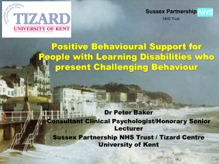 Dr Peter Baker Consultant Clinical Psychologist/Honorary Senior Lecturer