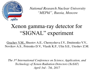 Xenon gamma-ray detector for “SIGNAL” experiment