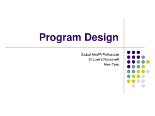 Program Design