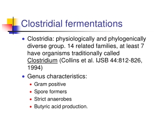 Clostridial fermentations