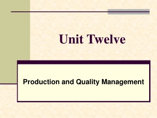 Unit Twelve