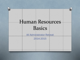 Human Resources Basics