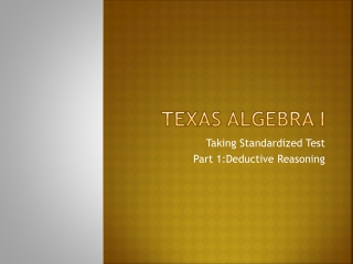 Texas Algebra I