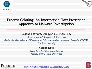 Process Coloring: An Information Flow-Preserving Approach to Malware Investigation