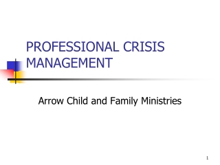 PROFESSIONAL CRISIS MANAGEMENT