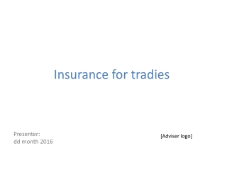 Insurance for tradies