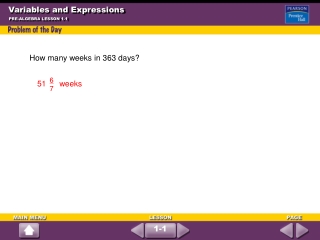 Variables and Expressions