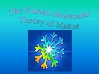 The Kinetic-Molecular Theory of Matter