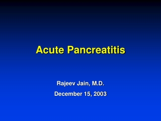 Acute Pancreatitis