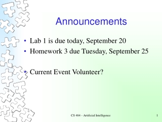 Announcements