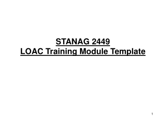 STANAG 2449  LOAC Training Module Template