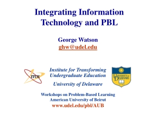 Integrating Information Technology and PBL