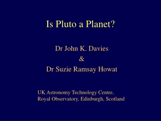 Is Pluto a Planet?