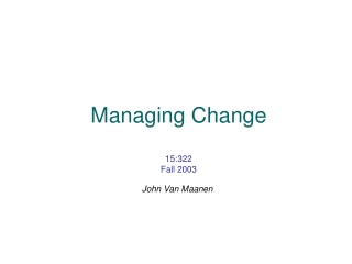 Managing Change