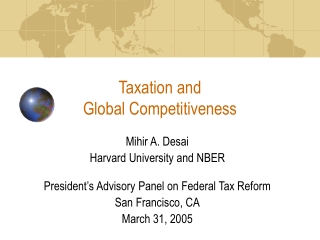 Taxation and  Global Competitiveness