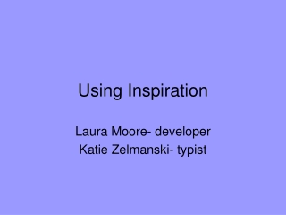 Using Inspiration