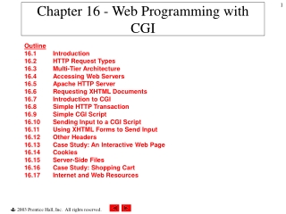 Chapter 16 - Web Programming with CGI