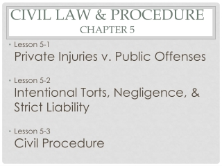 Civil Law &amp; Procedure Chapter 5