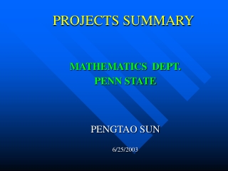 PROJECTS SUMMARY