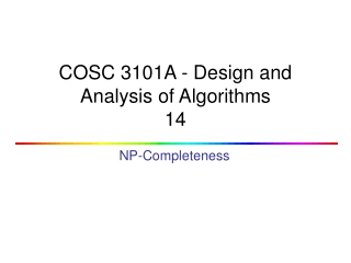 COSC 3101A - Design and Analysis of Algorithms 14