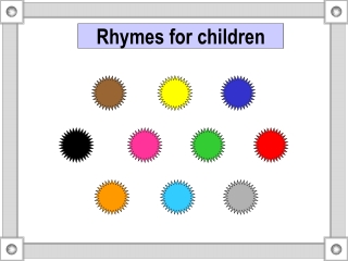 Rhymes for children