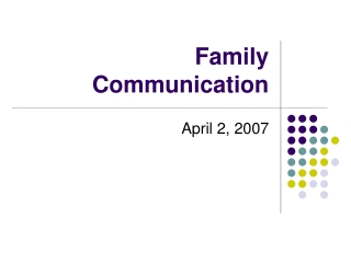 Family Communication