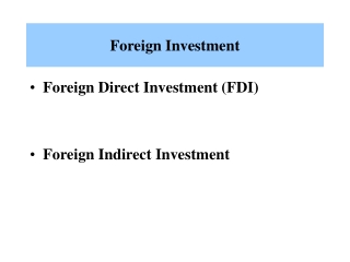 Foreign Investment