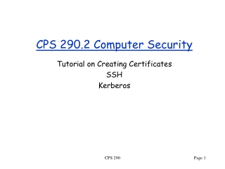 CPS 290.2 Computer Security