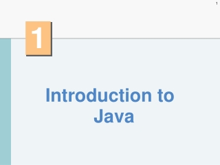 Introduction to Java