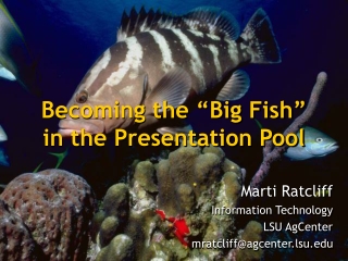 Becoming the “Big Fish” in the Presentation Pool