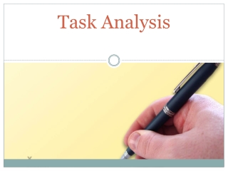 Task Analysis