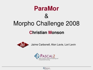 ParaMor &amp;  Morpho Challenge 2008