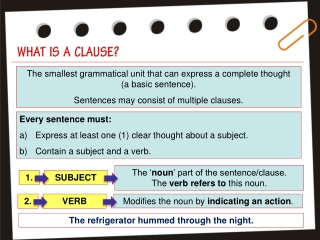 WHAT  IS  A  CLAUSE?