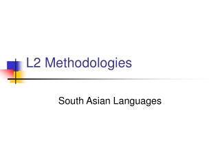 L2 Methodologies